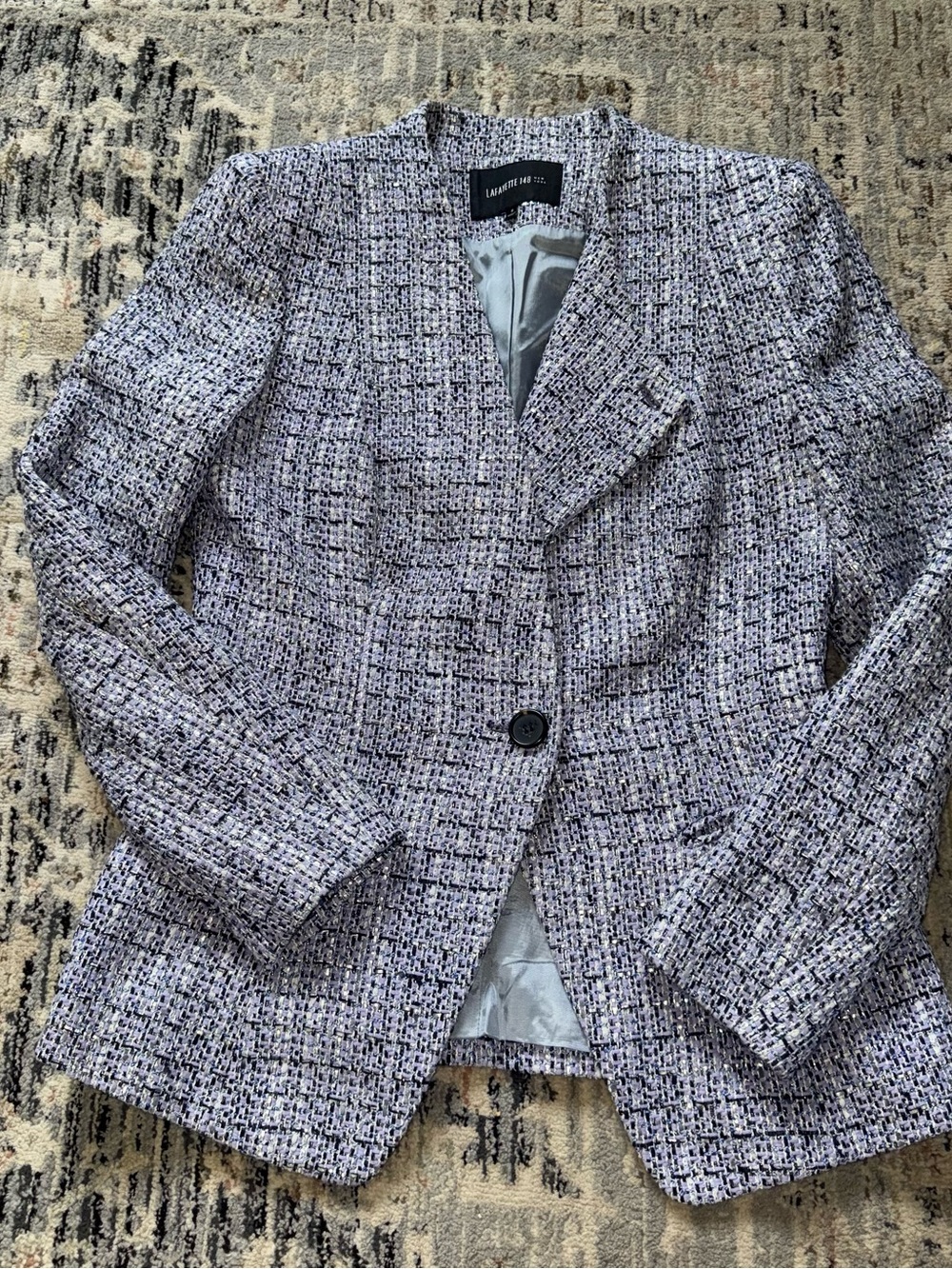 Lafayette 148 New York Women's Tweed Blazer Jacket - Light purple
